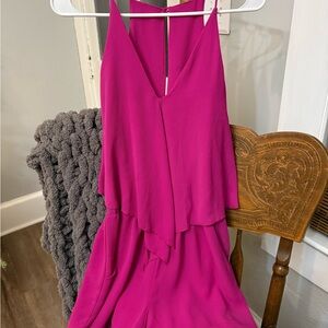 Impressions Fuchsia Sleeveless Romper